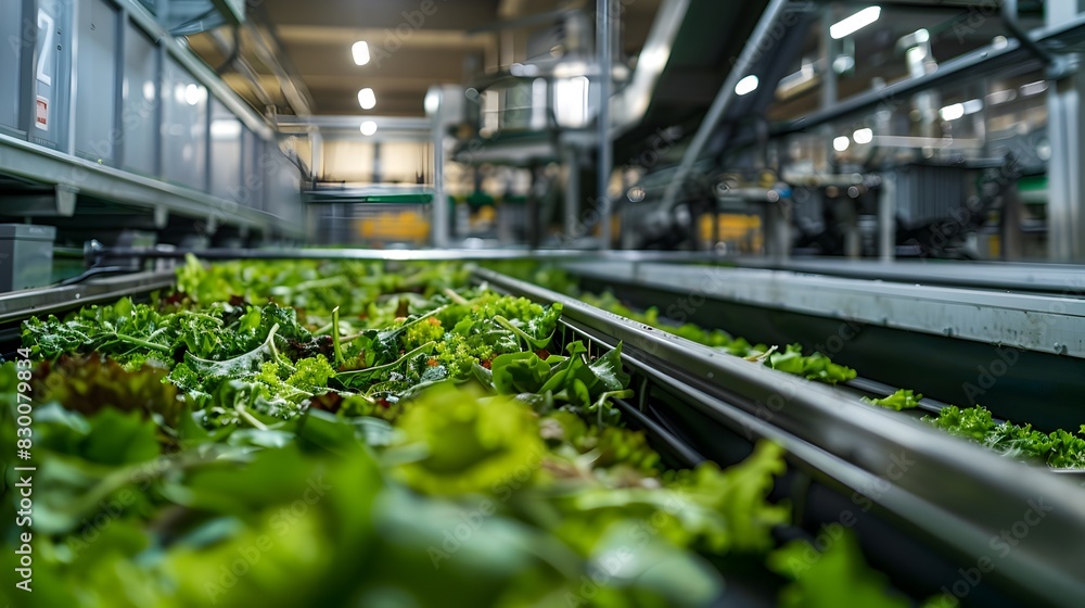 Naklejka premium High-Tech Food Waste Recycling Facility: Transforming Waste into Renewable Energy through Automated