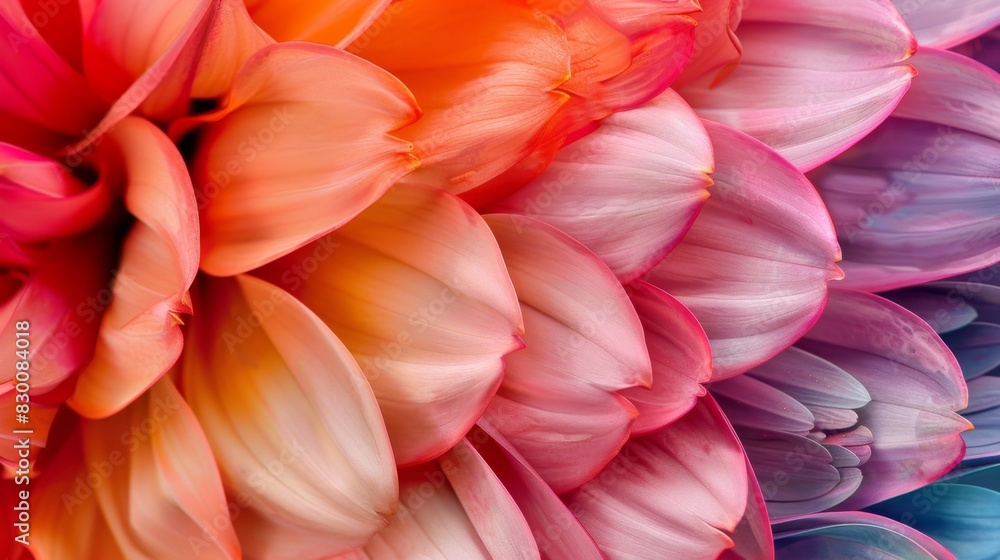 Close-up of colorful petal area forming wallpaper desktop, HD, 8k, summer, spring, seasonal, good life, nature, artistry, line beauty, art, 4k HD wallpaper, background, generated by AI.