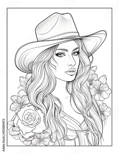 Cow Girl Adult Coloring Pages © protabsorkar11