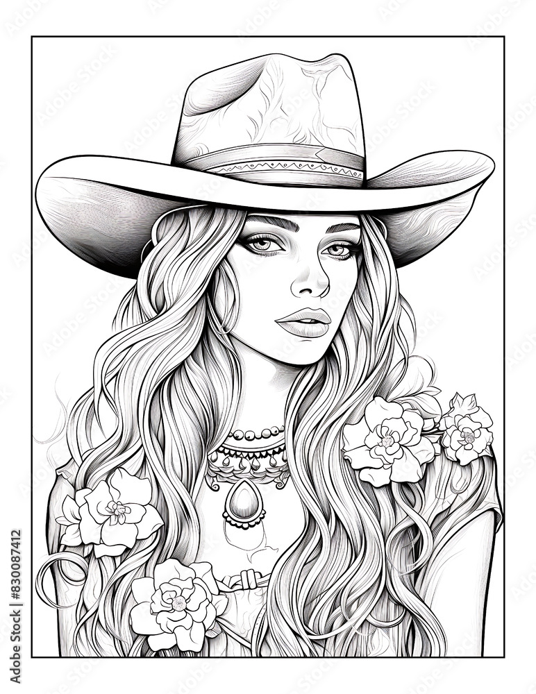 Cow Girl Adult Coloring Pages Cow Girl Adult Coloring Pages