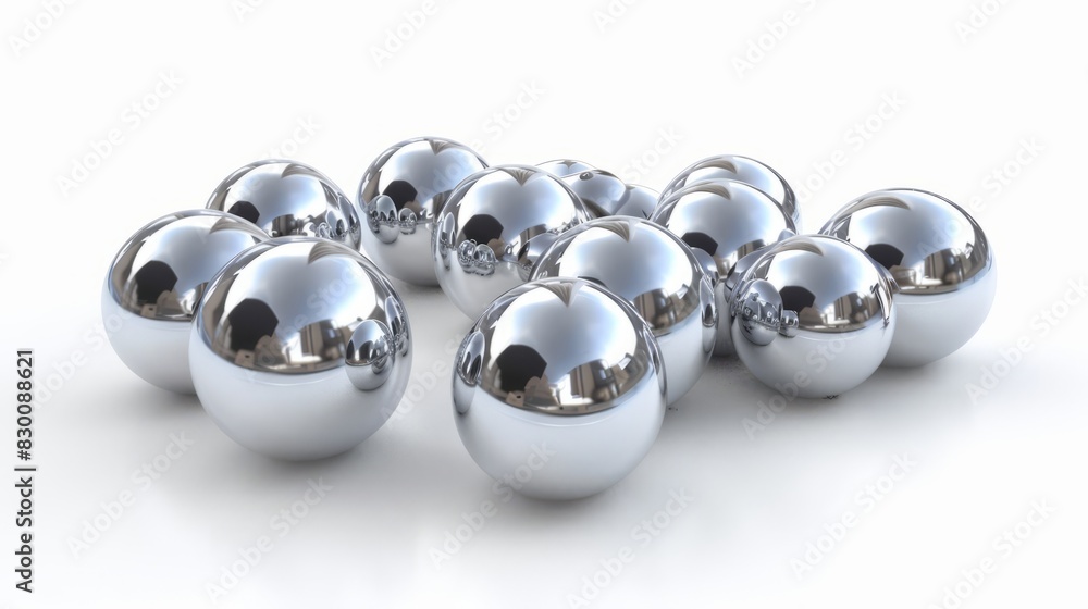 Abstract 3D Render of Spheres. isolated on white background Abstract 3D Render of Spheres. isolated on white background