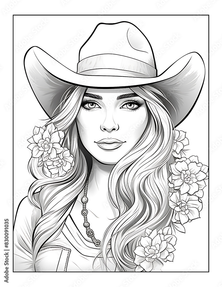 Cow Girl Adult Coloring Pages Cow Girl Adult Coloring Pages