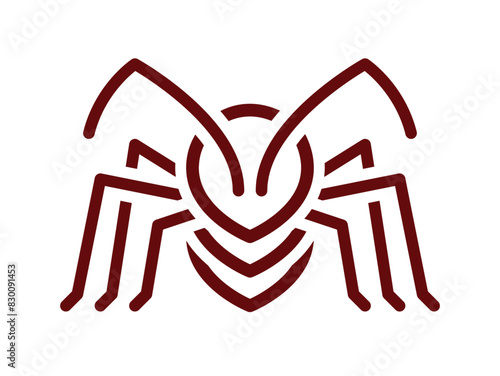 bicolor graphic illustration of an ant