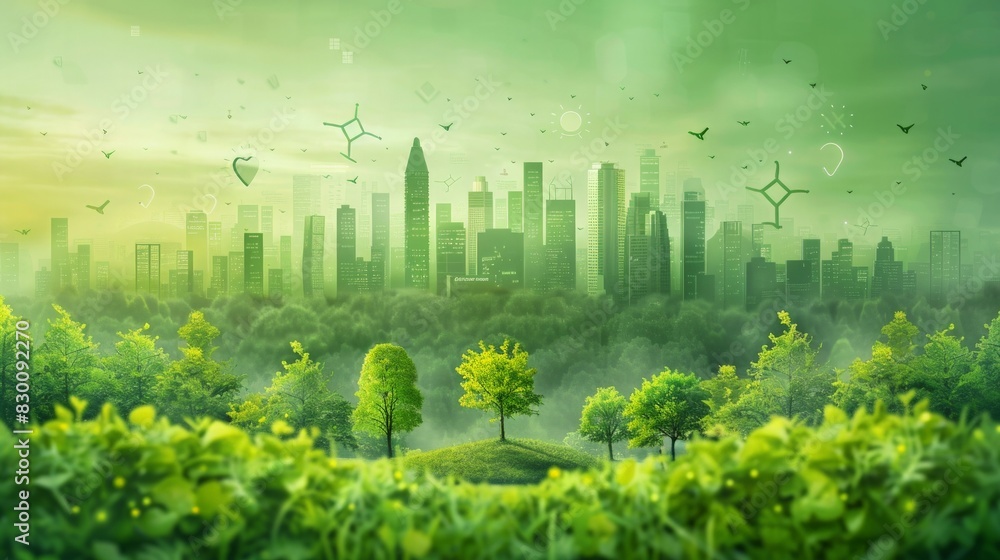 Environmental Health: elements like clean air, water, green spaces, and pollution control. Emphasize the connection between environment and public health.