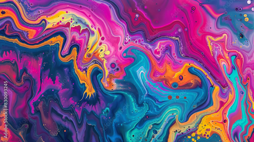 ai generative background illustration of a fluid acrylic pour ink pattern in purple, pink and blue colors ai generative background illustration of a fluid acrylic pour ink pattern in purple, pink and blue colors