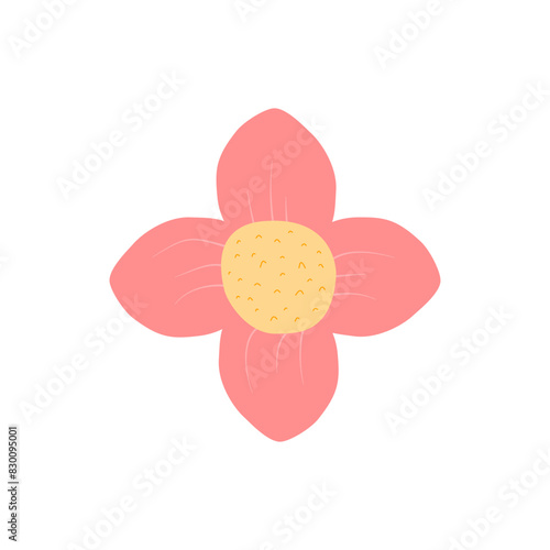 Illustration of abstract flower with cute color