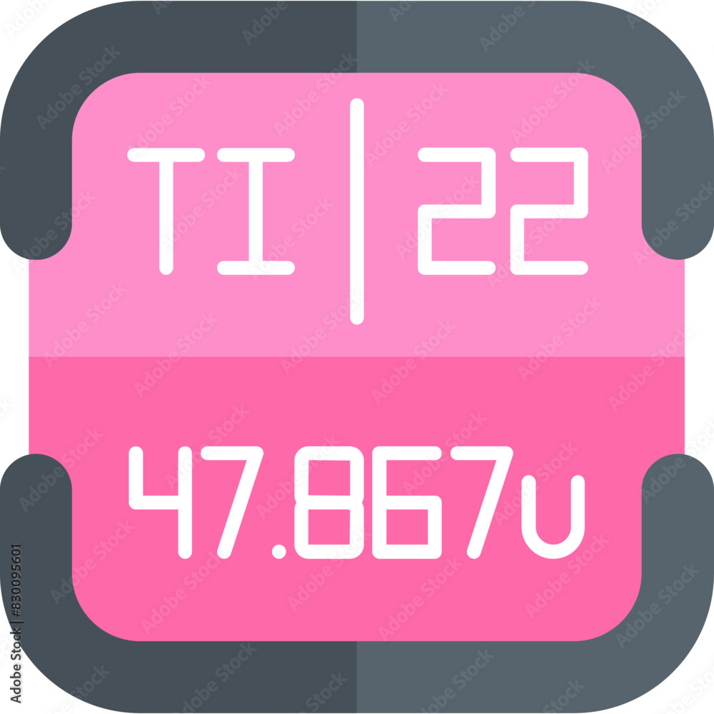 Titanium Periodic Table Element Icon Titanium Periodic Table Element Icon