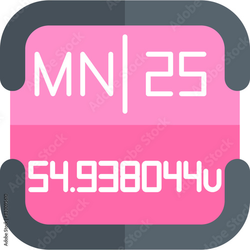 Manganese Periodic Table Element Icon