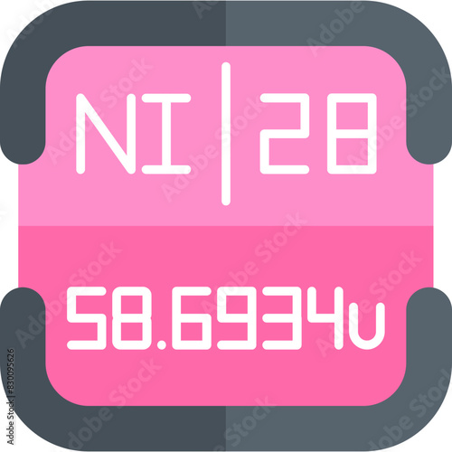 Nickel Periodic Table Element Icon