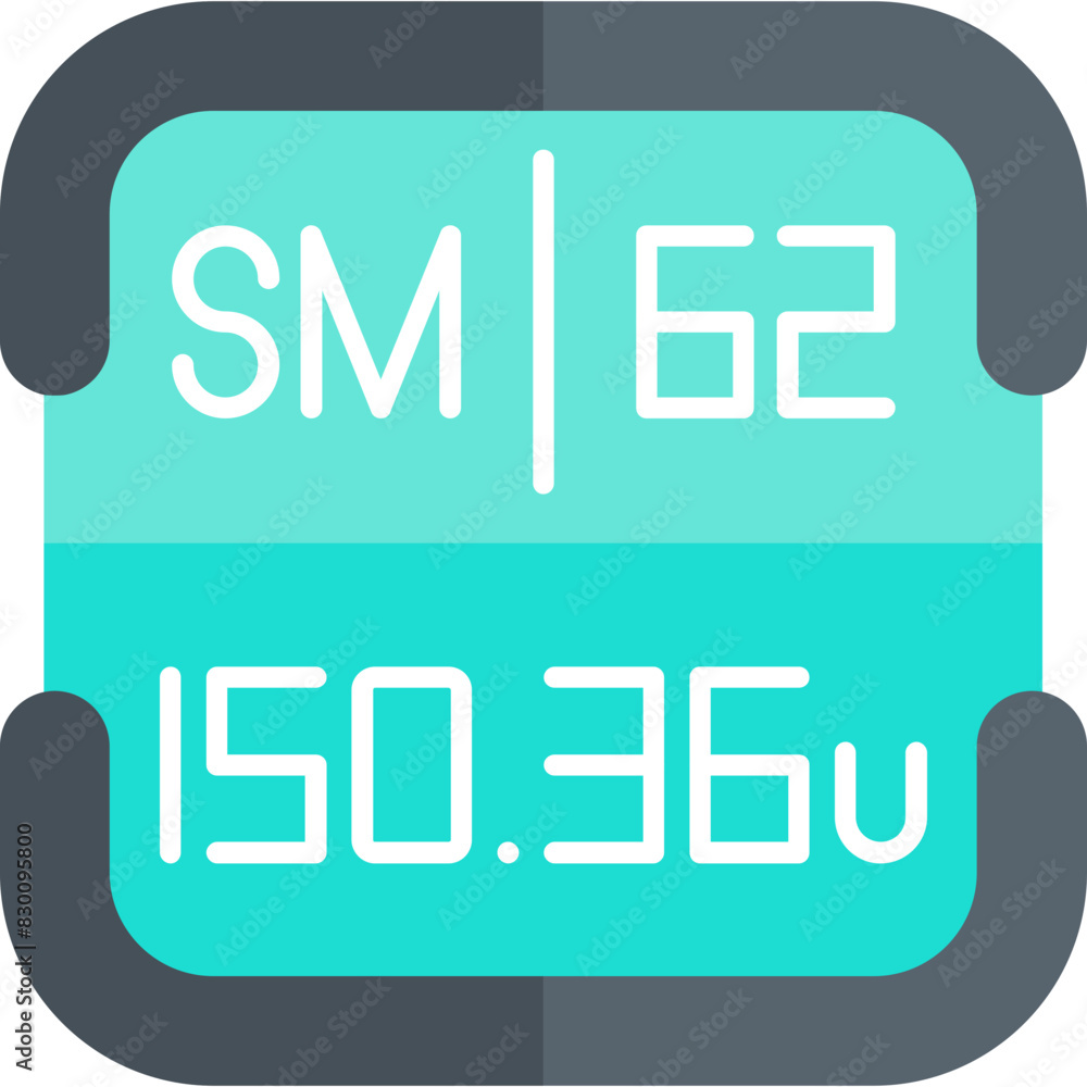 Samarium Periodic Table Element Icon Samarium Periodic Table Element Icon