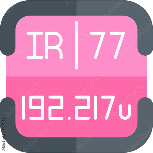 Iridium Periodic Table Element Icon
