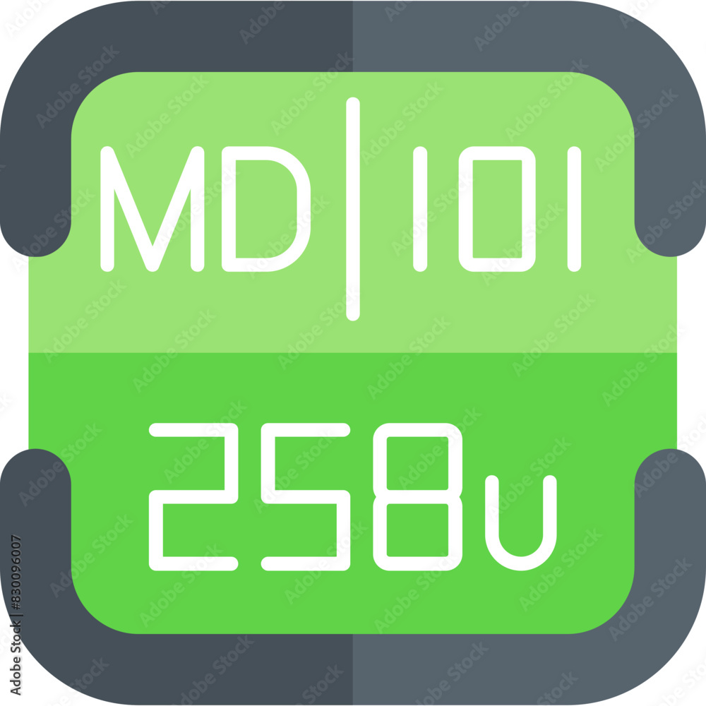 Mendelevium Periodic Table Element Icon Mendelevium Periodic Table Element Icon