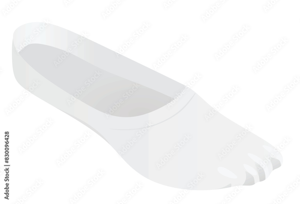 White short sock. vector illustration White short sock. vector illustration