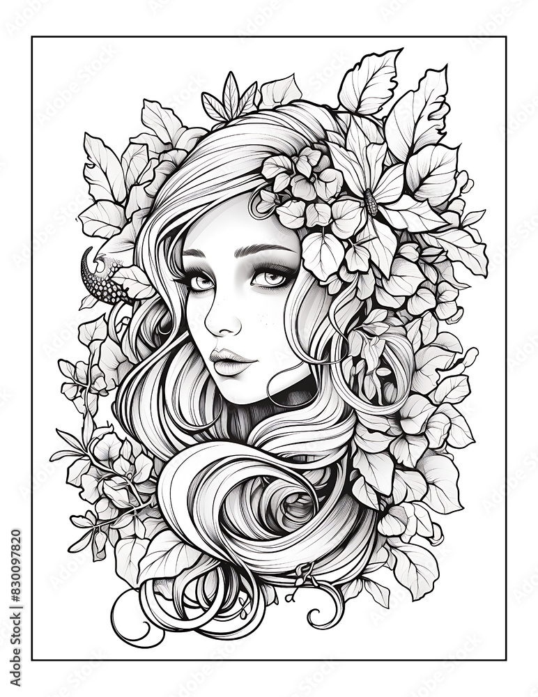 Dreamy Fairy Girl Coloring Pages Dreamy Fairy Girl Coloring Pages