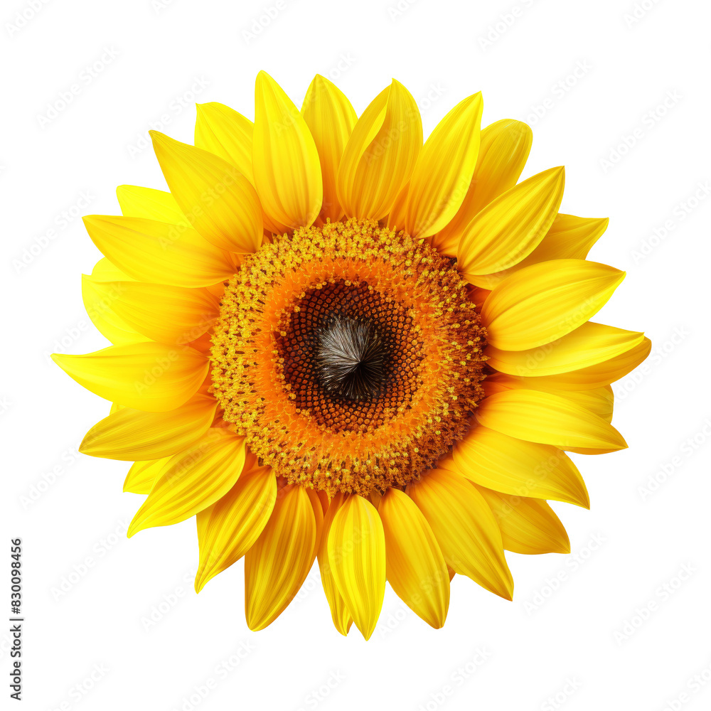 Sunflower on a transparant background, PNG, Generative AI Sunflower on a transparant background, PNG, Generative AI