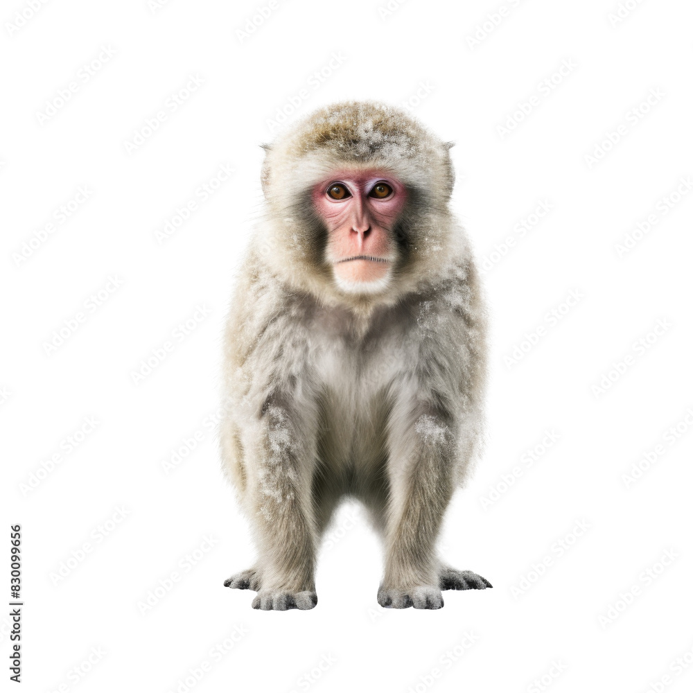 Snow japanese monkey