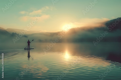 fishing at sunset