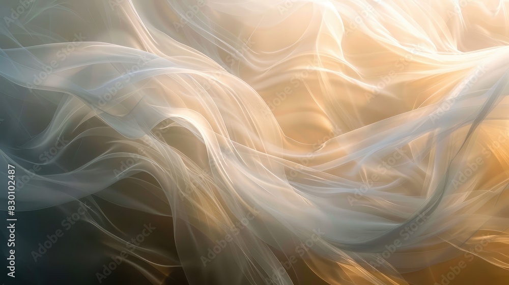Fototapeta premium An abstract background with soft, flowing light creating a sense of movement and tranquility, no people