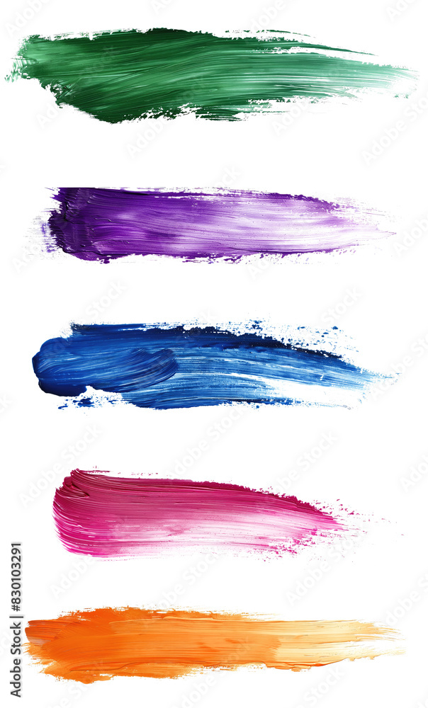 PNG Set Of Colorful Chunky Brush Strokes Isolated On Transparent Background PNG Set Of Colorful Chunky Brush Strokes Isolated On Transparent Background