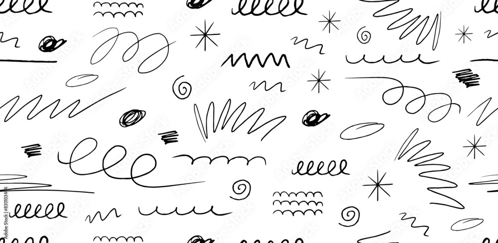 Vector seamless Hand drawn pattern. Vector seamless Hand drawn pattern.