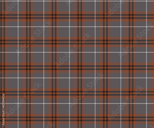 Wallpaper Mural Plaid fabric pattern, grey, orange, black, white, seamless for textile design, clothing, skirt, pants or decorative fabric. Vector illustration. Torontodigital.ca
