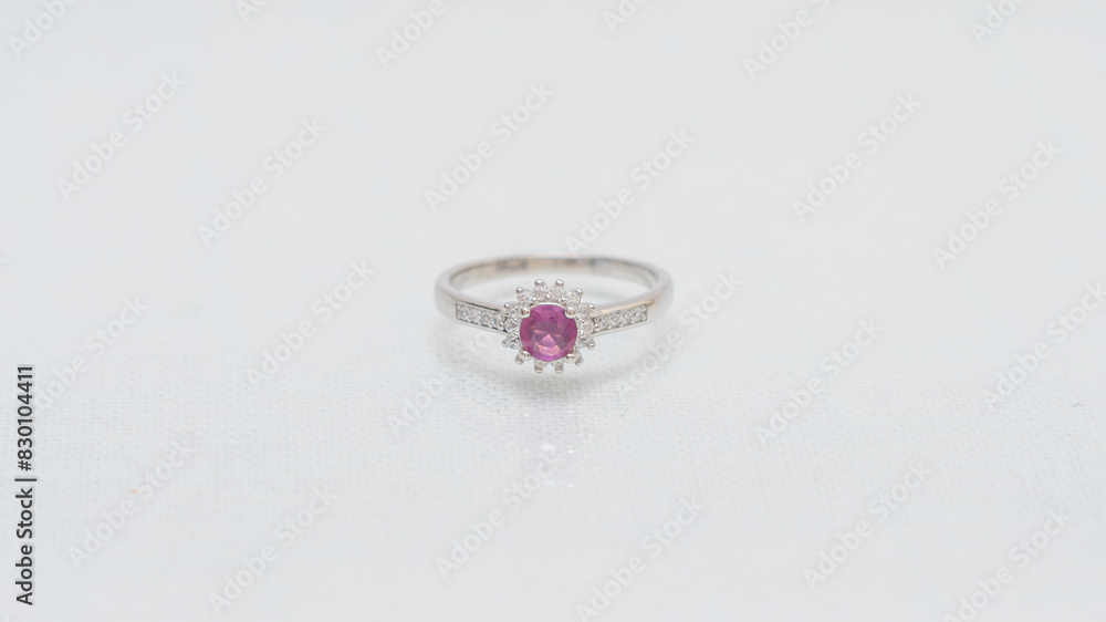 Luxury handmade silver jewelry on white background Luxury handmade silver jewelry on white background