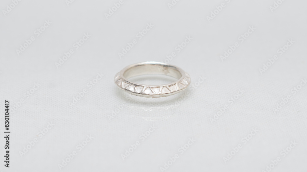 Luxury handmade silver jewelry on white background Luxury handmade silver jewelry on white background