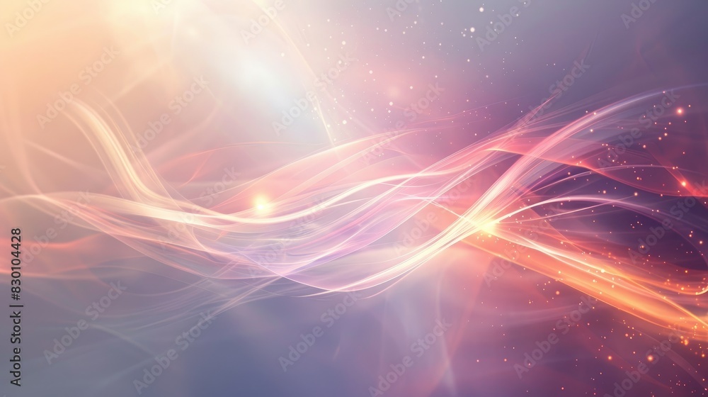 Obraz premium An ethereal abstract background with smooth light flares and a glowing effect, evoking a sense of calm and wonder