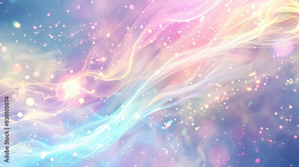 Obraz premium An ethereal abstract background with soft light flares and a glowing effect, evoking a sense of wonder and peace