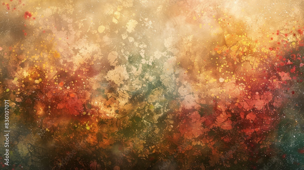 Fototapeta premium Translucent veil over a muted autumn blend sparkles and depth background