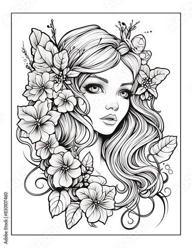 Dreamy Fairy Girl Coloring Pages