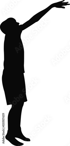a boy body silhouette vector