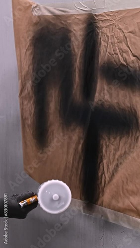 Painting with an air gun. Air gun and paint.