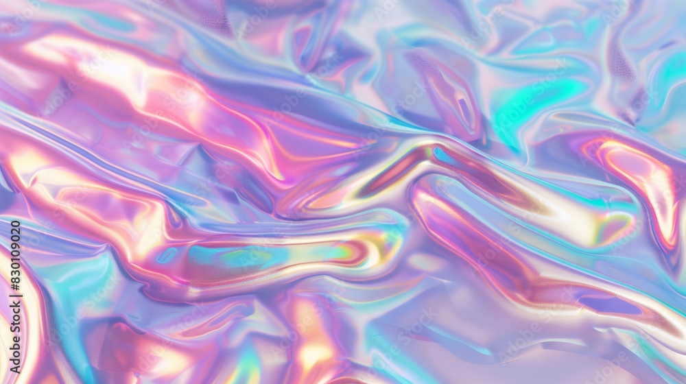Abstract fluid iridescent holographic neon curved wave background. Abstract futuristic background.