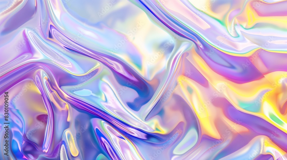 Naklejka premium Abstract fluid iridescent holographic neon curved wave background. Abstract futuristic background.