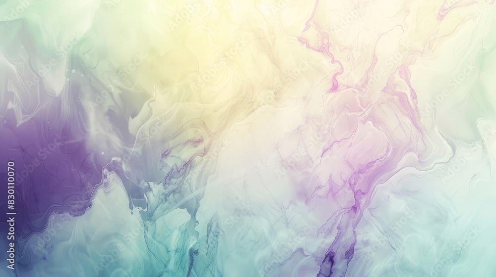 Marbled elegance: lilac teal yellow background