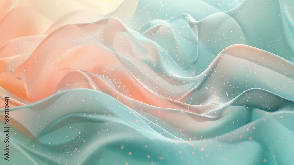 Overlapping gradients of pale blue light peach soft green background Overlapping gradients of pale blue light peach soft green background