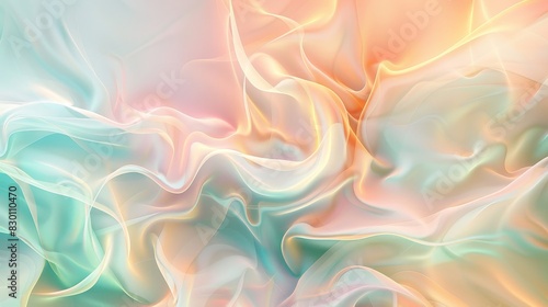 Pastel colors glowing lines fluid patterns spring scene background