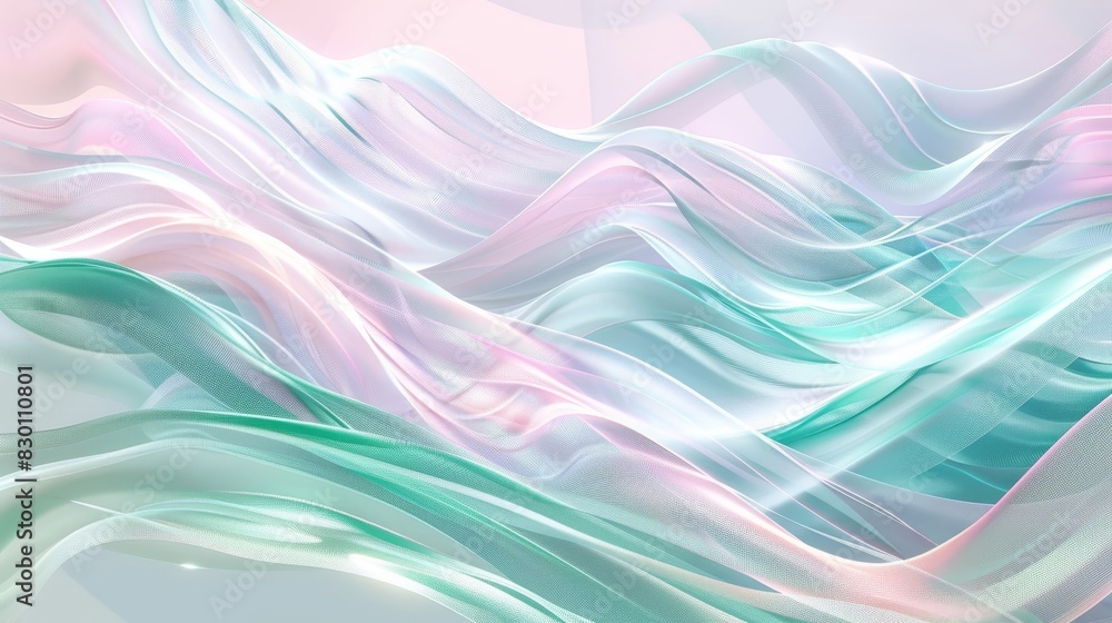 Fototapeta premium Spring complexity: mint pink pastel teal background