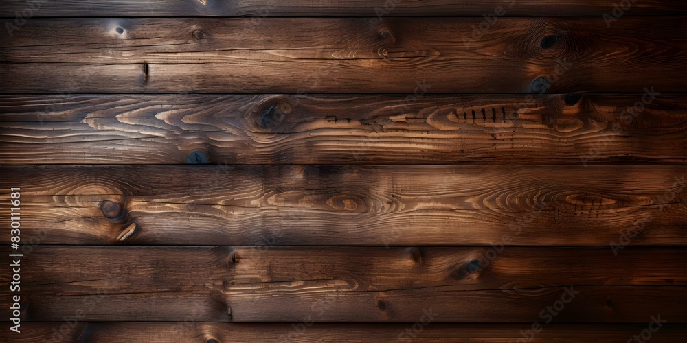 Naklejka premium Rustic 3D dark wood texture for modern backgrounds with wooden facing. Concept Wood Textures, 3D Design, Modern Backgrounds, Rustic Decor, Dark Wood Texture