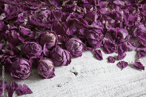 Natural background of rose petals