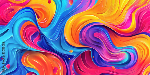 Vibrant Multicolored Abstract Swirls. Dynamic and colorful abstract swirls with vibrant gradients and flowing lines creating an energetic composition.