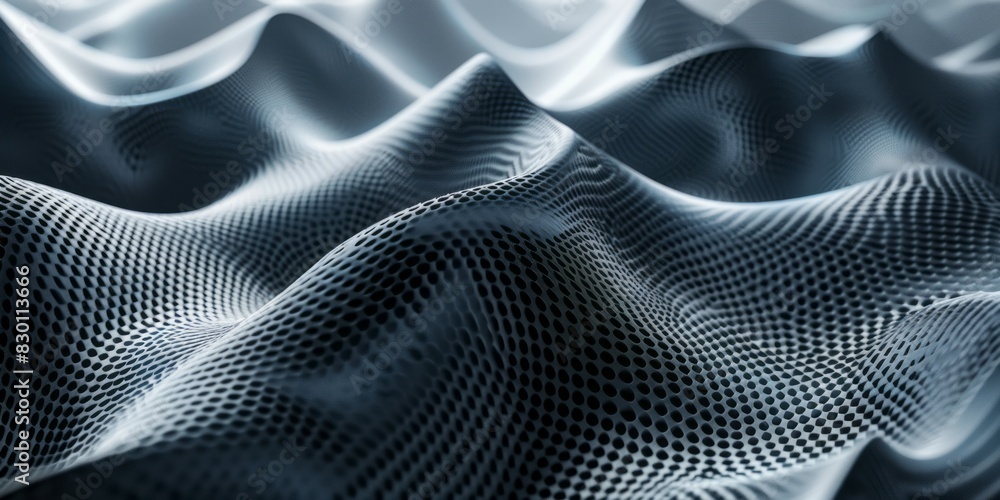 Naklejka premium Detailed close-up of textile featuring wavy pattern