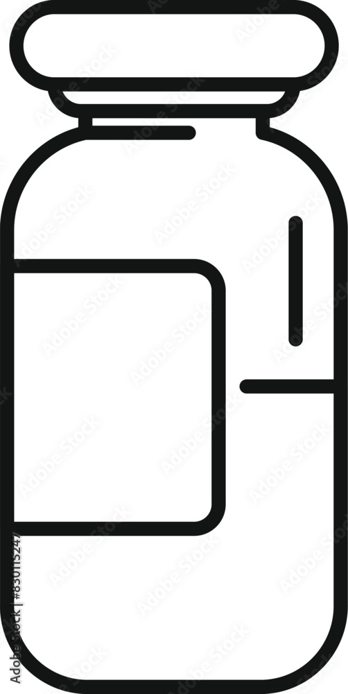 Vector illustration of a simple line art icon depicting a medicine bottle Vector illustration of a simple line art icon depicting a medicine bottle