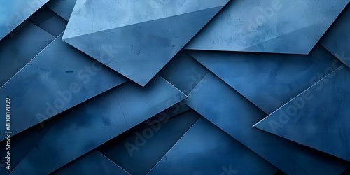 Wallpaper Mural Abstract geometric design in shades of blue with modern digital feel. Concept Blue Abstract Geometric Design, Modern Digital Art, Shades of Blue, Contemporary Graphic Art Torontodigital.ca