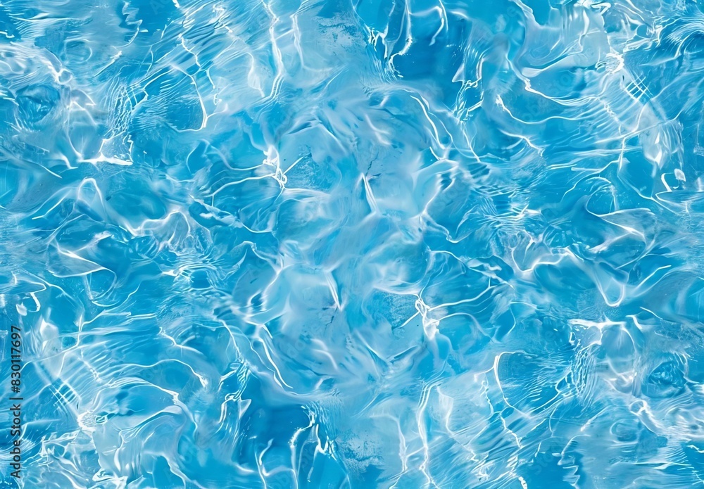 Crystal Clear Blue Water with Sunlight Reflections Crystal Clear Blue Water with Sunlight Reflections