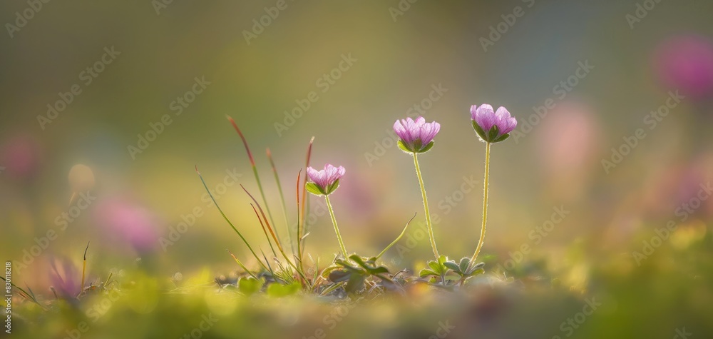 pink purple flowers summer and spring flower grass field, wildflower field
