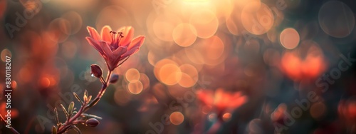 pink flower, summer and spring flower grass field, wildflower field
 photo