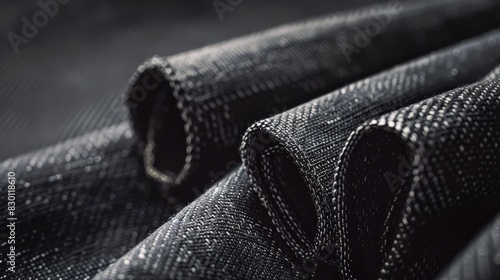 Characteristics of high quality black canvas material and black drill fabrics photo