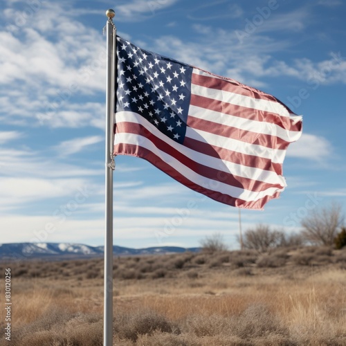 Stars and Stripes: American Flag Waving Proudly